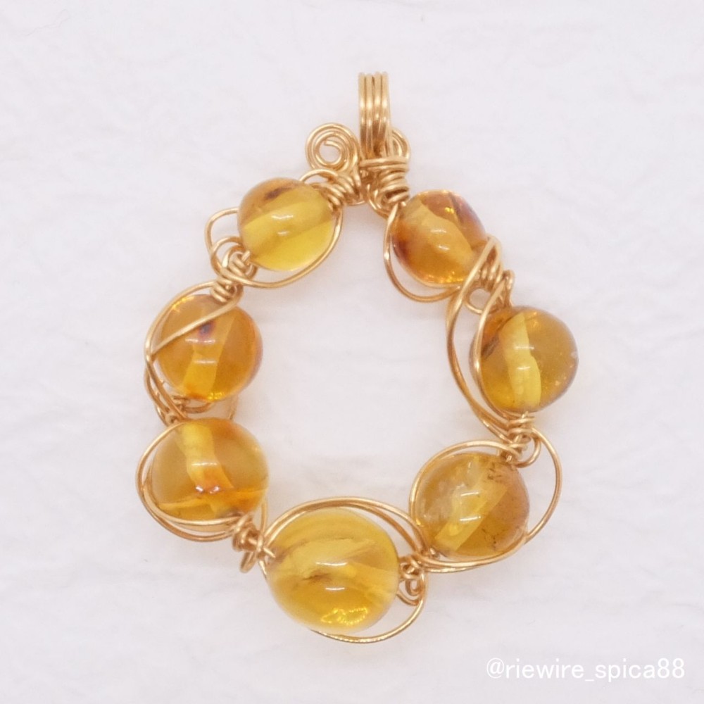 【Creema限定 秋の福袋】＊柔和＊アンバー(琥珀)のアクセサリーセット