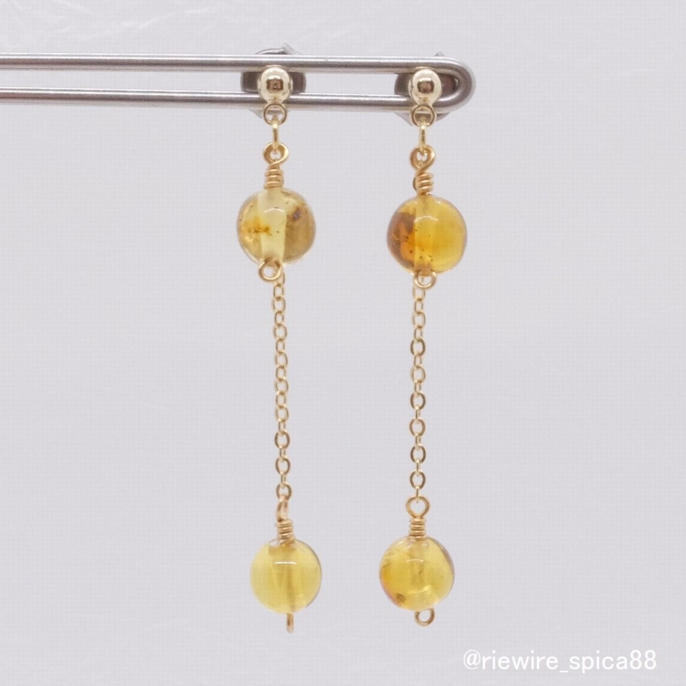 【Creema限定 秋の福袋】＊柔和＊アンバー(琥珀)のアクセサリーセット