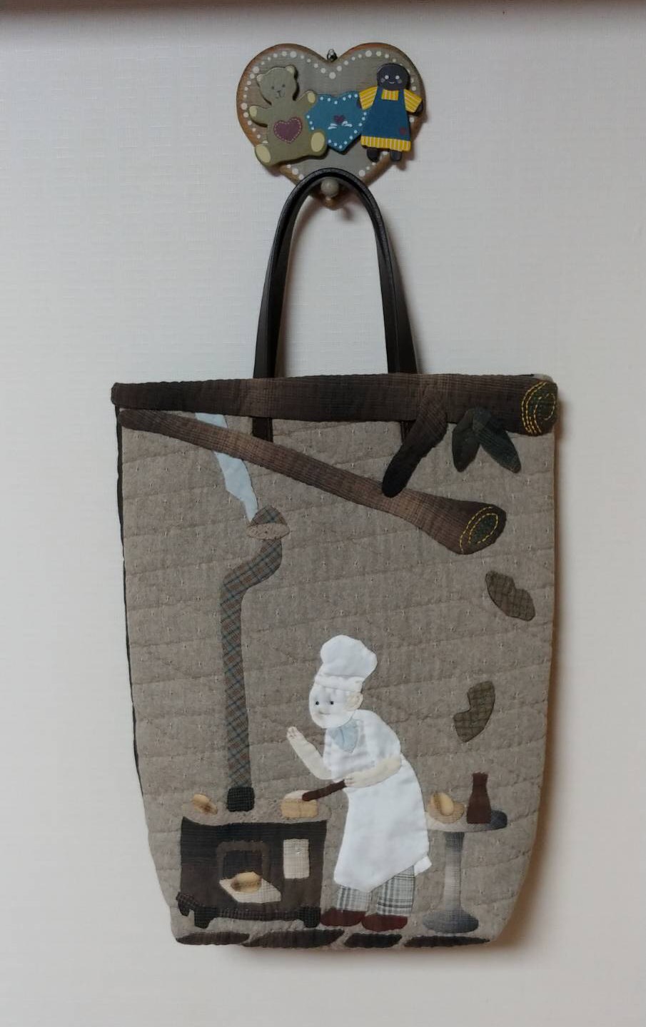 パッチワークキルト 風の花 トートバック ハンドメイド