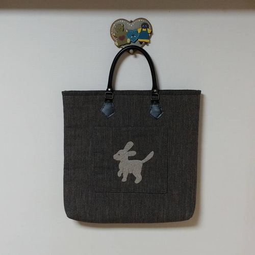 新品☆パッチワーク・キルト☆100%ハンドメイド すーさんトートバック 