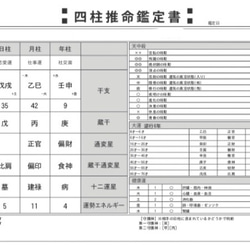 あなただけの四柱推命鑑定書 2枚目の画像