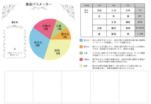 あなただけの四柱推命鑑定書 4枚目の画像