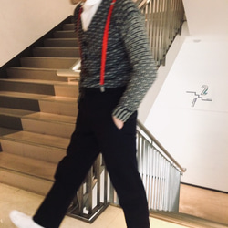 今までにない！サスペンダー。SHAMS clip braces "PASSION RED" 1枚目の画像