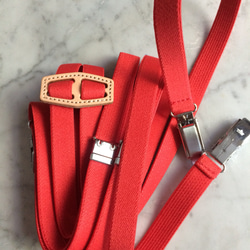 今までにない！サスペンダー。SHAMS clip braces "PASSION RED" 2枚目の画像