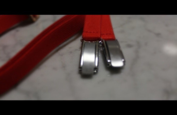 今までにない！サスペンダー。SHAMS clip braces "PASSION RED" 5枚目の画像