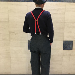 今までにない！サスペンダー。SHAMS clip braces "PASSION RED" 7枚目の画像