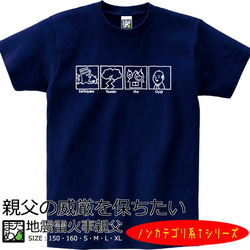 【おもしろノンカテゴリ系Ｔシャツ】地震雷火事親父＜＜まめた本舗＞＞ 1枚目の画像