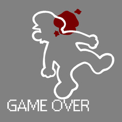 【おもしろパロディ系Ｔシャツ】GAME OVER＜＜まめた本舗＞＞ 2枚目の画像