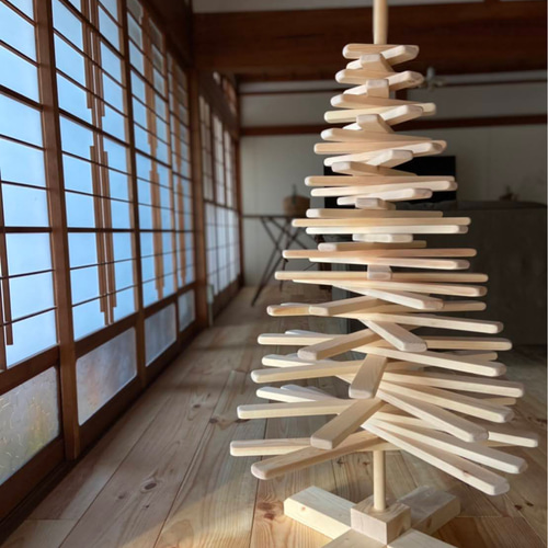 手作り】木製クリスマスツリー 立体・オブジェ vamo508 通販