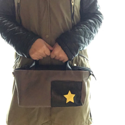 ショルダー ・ トート　＜star tote / チャコールグレー＞ 6枚目の画像