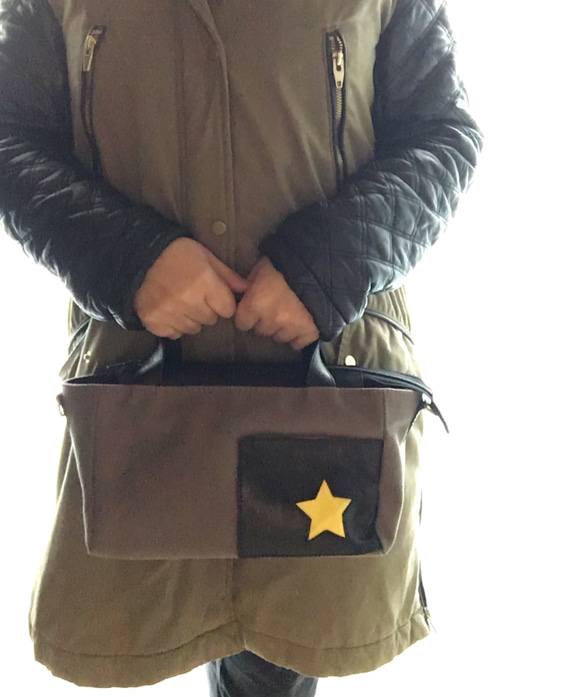 ショルダー ・ トート　＜star tote / チャコールグレー＞ 6枚目の画像