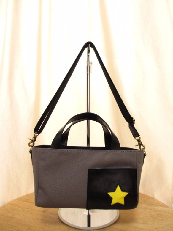 ショルダー ・ トート　＜star tote / チャコールグレー＞ 5枚目の画像