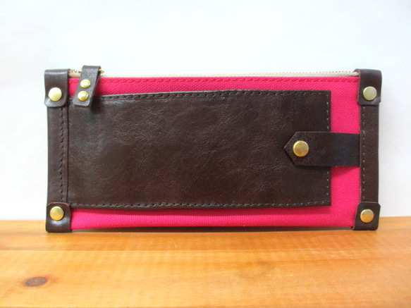 長財布　<flat wallet pink> sold out 1枚目の画像