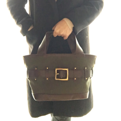 ☆sale☆トートバッグ　＜belt tote khaki＞ 6枚目の画像