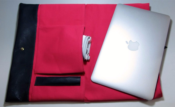 ☆Sale☆MacBook Air 11インチ/ 12インチ / iPadPro12.9インチ用クラッチ(ピンク) 5枚目の画像