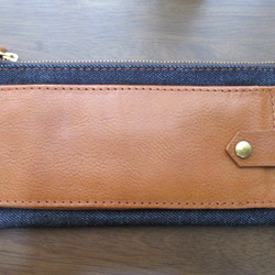 ☆sale☆長財布　<flat wallet denim A> 1枚目の画像