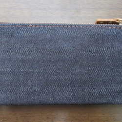 ☆sale☆長財布　<flat wallet denim A> 2枚目の画像