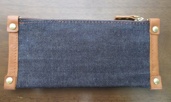 ☆sale☆長財布　<flat wallet denim B> 2枚目の画像