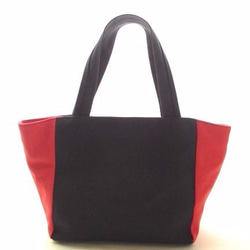 ☆Sale☆トートバッグ・帆布 <bi-color tote / navy> 2枚目の画像