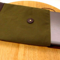 PCケース・MacBook Pro 13インチ用サイズ < envelope / khaki > 5枚目の画像