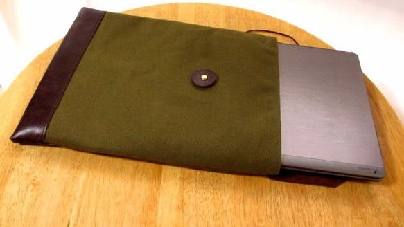 PCケース・MacBook Pro 13インチ用サイズ < envelope / khaki > 5枚目の画像