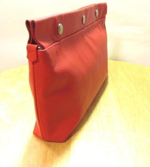 ショルダー・クラッチバッグ　＜JH clutch / red＞ 10枚目の画像