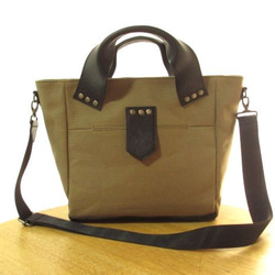 トート・ショルダーバッグ　<SQ tote / khaki> 1枚目の画像