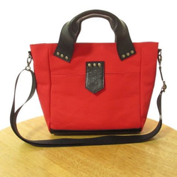 トート・ショルダーバッグ　<SQ tote / red> 1枚目の画像