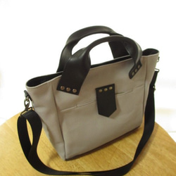 トート・ショルダーバッグ　<SQ tote / gray> 7枚目の画像