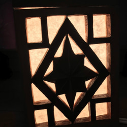 星のモチーフ☆木製ランプ 5枚目の画像