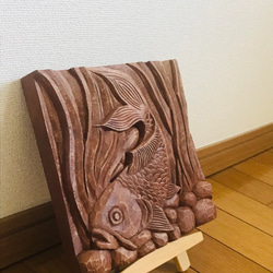 木彫りの鯉　 2枚目の画像