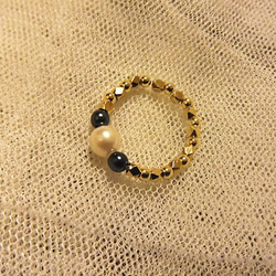 *Pearl×Metal　Beads　Ring* 2枚目の画像