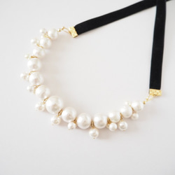 Pearl Ribbon Necklace 4枚目の画像