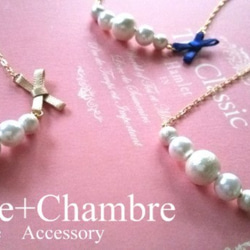 *Ribbon×Cotton　Pearl　Necklace* 1枚目の画像