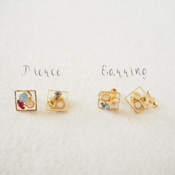 Square Bijou Pierce&Earring 01 3枚目の画像