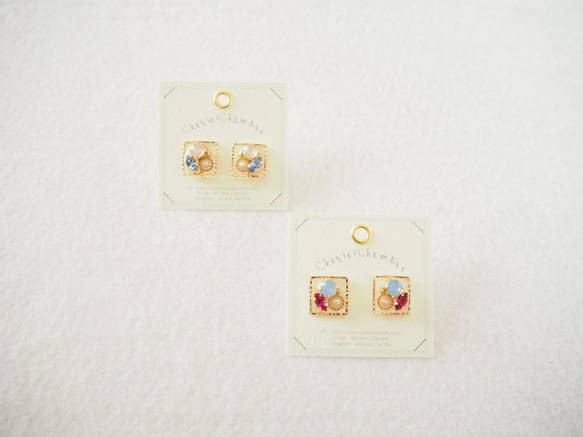 Square Bijou Pierce&Earring 01 4枚目の画像