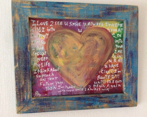 ORIGINALアート I love 2 see U Smile 絵画 RAsuperstar 通販｜Creema 