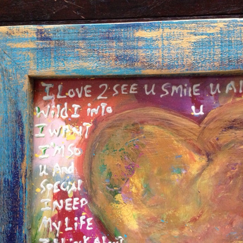 ORIGINALアート I love 2 see U Smile 絵画 RAsuperstar 通販｜Creema 