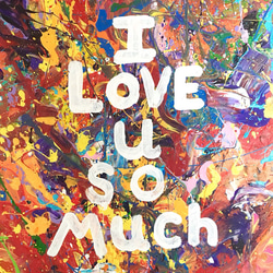 ORIGINALアート 'I LOVE U SO MUCH' 3枚目の画像