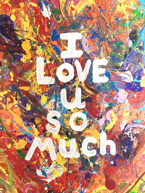 ORIGINALアート 'I LOVE U SO MUCH' 3枚目の画像