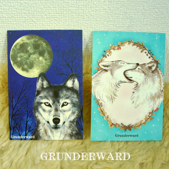 狼のポストカード/2種4枚セット 2枚目の画像