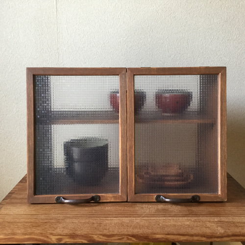 キッチンカウンターショーケース（すりガラス風） 【191020】 フリー