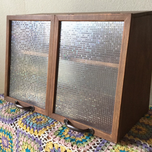 キッチンカウンターショーケース（すりガラス風） 【191020】 フリー