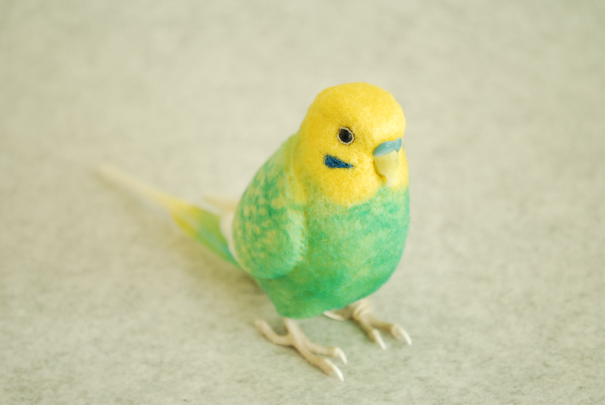 虎皮鸚鵡金光閃爍的綠色1611224 羊毛氈Primary Color Craft 的作品3139255｜Creema