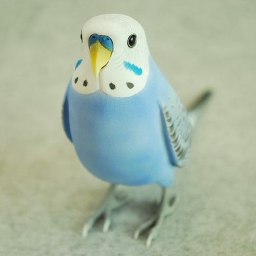セキセイインコ レジン プラバン ブルーのセキセイインコ