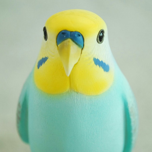ブローチ お花とインコ セキセイインコ レインボー 小鳥雑貨専門