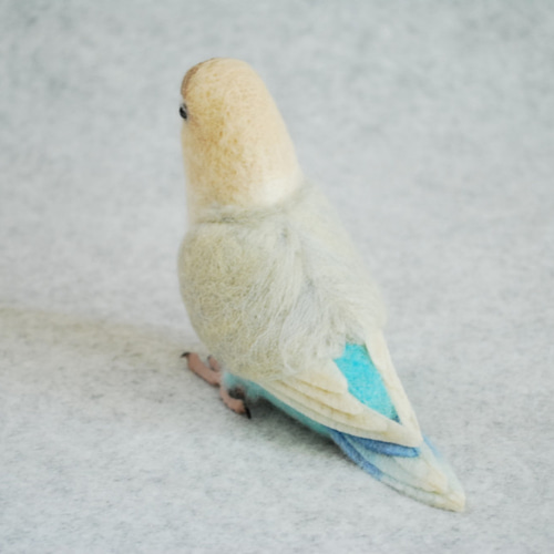 ボタンインコ パステルブルー 1509012 羊毛フェルト Primary