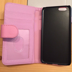 NoaHsarK☆iPhone6手帳型ケース−6-3900 薄ピンク 2枚目の画像