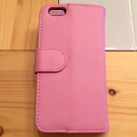 NoaHsarK☆iPhone6手帳型ケース−6-3900 薄ピンク 3枚目の画像