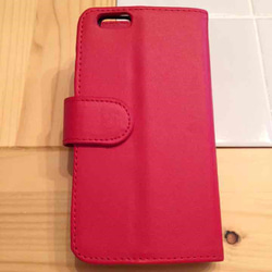 NoaHsarK☆　iPhone5　手帳型ケース　539-レッド 3枚目の画像